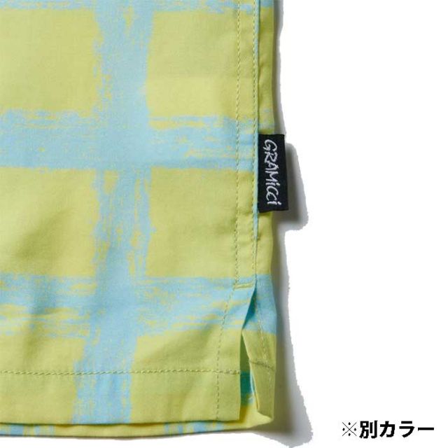 グラミチシャツ 半袖 gramicci G5SM-J043 CHECKERD RAYON SHIRT チェックレーヨンシャツ チェックシャツ オープンカラーシャツ サマーシャツ メンズシャツ レギュラーフィット コットンレーヨン メール便 (250328)