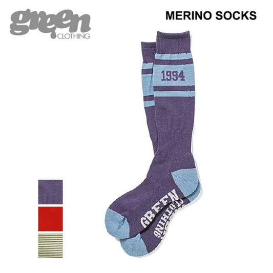 グリーンクロージング GREENCLOTHING 靴下 2024122 MERINO SOCKS メリノソックス スキー スノボ スノーボード 24/25