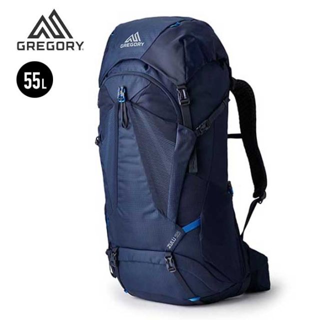 グレゴリー バックパック GREGORY ZULU 55 MLサイズ ズール55 リュック 登山 ザック バッグ アウトドア ハローブルー (220326)