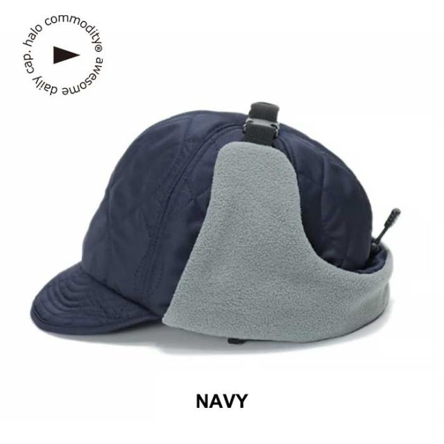 ハロコモディティ キャップ キルティング フライトキャップ halo commodity h243-281 Flutter Guide Cap メンズ レディース ユニセックス フリース ブラック ネイビー オリーブ (240926)