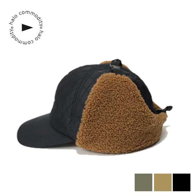 ハロコモディティ フラッタートイキャップ メンズ レディース ユニセックス HALO COMMODITY h253-283 FLUTTER TOY CAP フライトキャップ 耳当て付き 帽子 防寒 キルティング アウトドア 冬 軽量 タウンユース メール便 (250912)