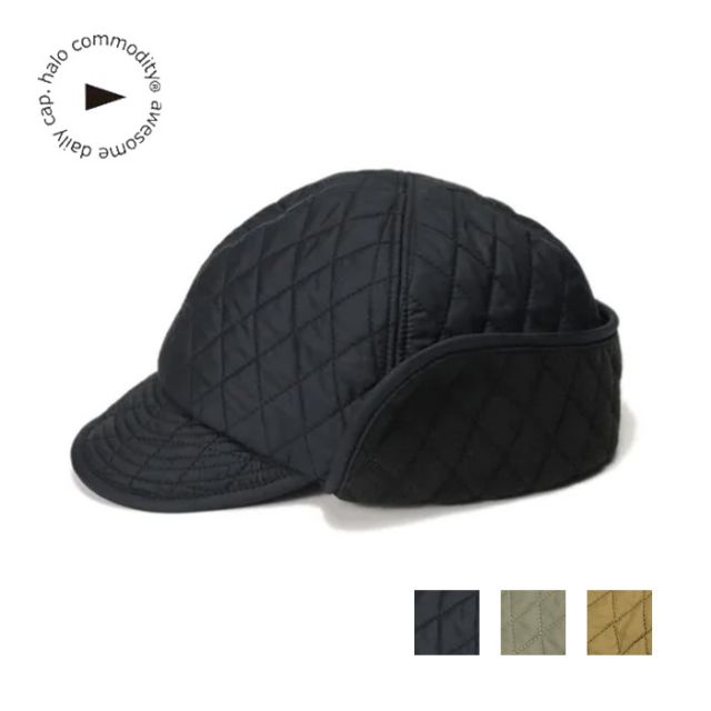 ハロコモディティ フラッターフラップキャップ メンズ レディース ユニセックス HALO COMMODITY h253-280 FLUTTER FLAP CAP 帽子 耳当て付き 防寒 アウトドア 軽量 冬 キルティング 登山 メール便 (250912)