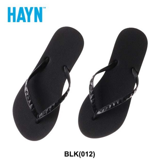 ハイアン サンダル レディース HAYN A2655 STUDDED TONAL W's ビーサン ブラック ホワイト 23cm 24cm 25cm (240502)