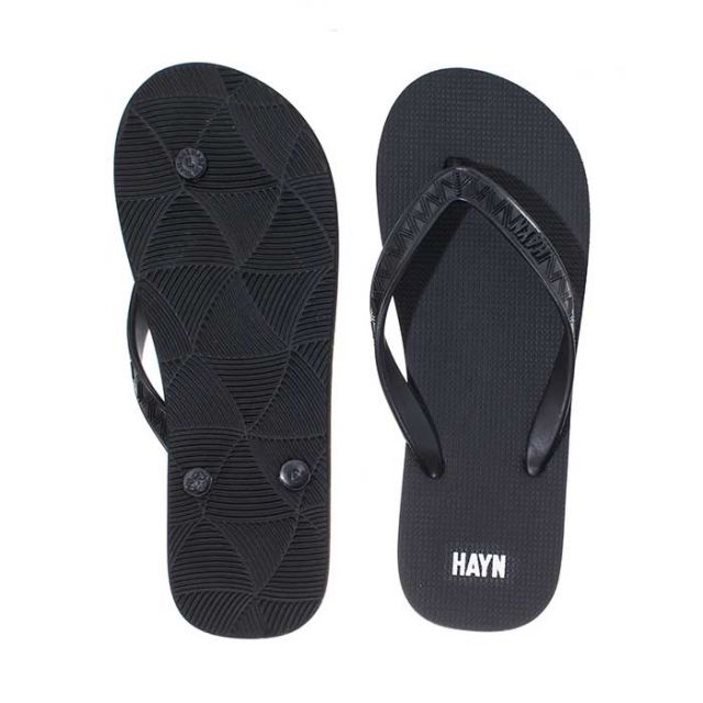 ハイアン サンダル メンズ HAYN A2656PSH003 HAYN LOGO MEN ロゴ ビーサン 26cm 27cm 28cm ブラック 春夏 (240502)