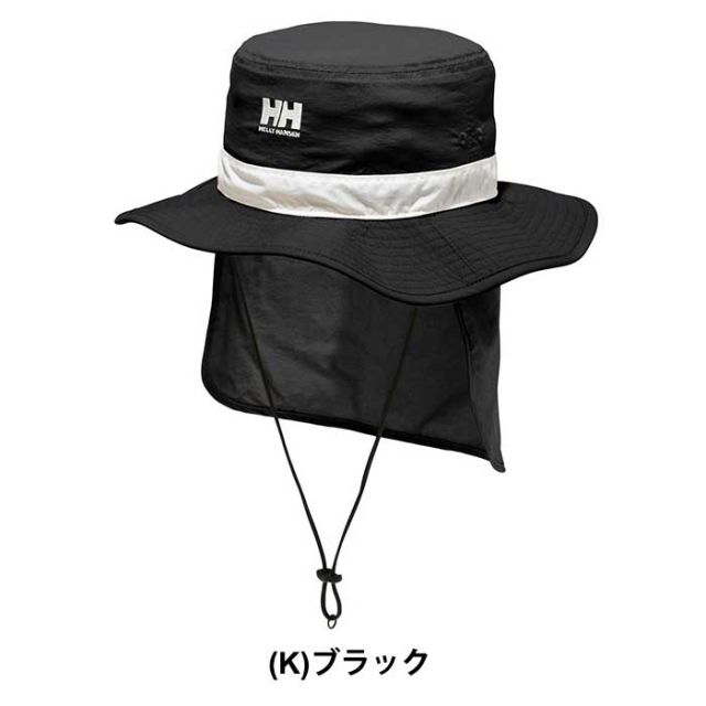 ヘリーハンセン 帽子 キッズ ハット Helly Hansen HCJ92201 K FIELDER HAT フィールダーハット アウトドア キャンプ 子供 あご紐付き はっ水 日除けシェード付 きメール便