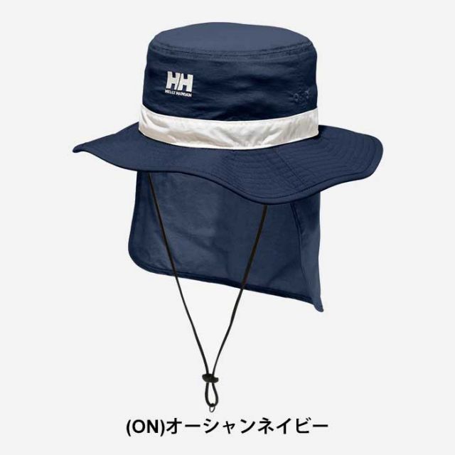 ヘリーハンセン 帽子 キッズ ハット Helly Hansen HCJ92201 K FIELDER HAT フィールダーハット アウトドア キャンプ 子供 あご紐付き はっ水 日除けシェード付 きメール便