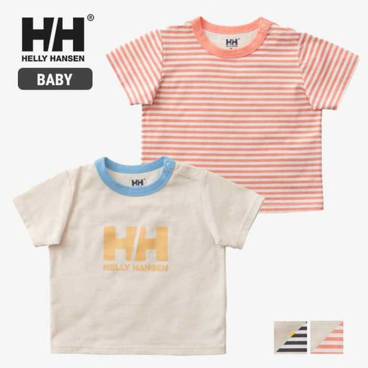 ヘリーハンセン ベビー tシャツ 2枚セット 半袖 HELLY HANSEN HB32423 B MF BORDER TEE ST マイファーストHHボーダープリントティーセット [メール便]  出産祝い (240404)