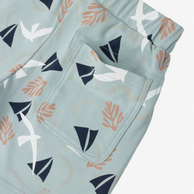 ヘリーハンセン ショートパンツ キッズ HELLY HANSEN HJ22509 KIDS GRAPHIC PRINT SHORTS グラフィックプリントショーツ オーガニックコットン ストレッチ性 抗菌防臭 メール便 (250126)