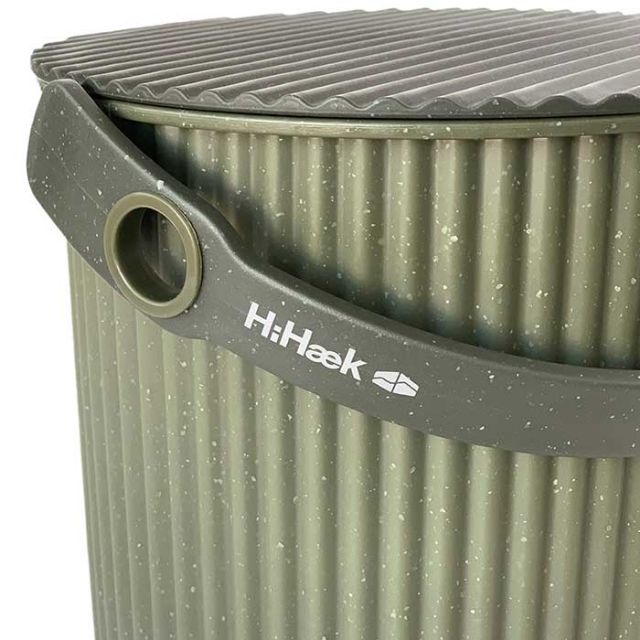 オムニウッティ 8L ふた付きバケツ 収納 ゴミ箱 おしゃれ 八幡化成 HiHaek Camp stool bucket ハイヘイク