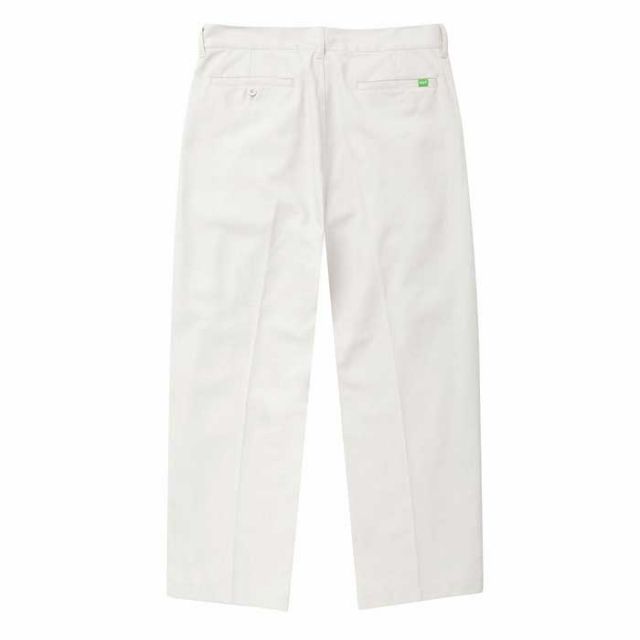 HUF ハフ タックパンツ [ PT80034 ] TWILL TACK PANT ツイルタックパンツ OFF WHITE スケボー ストリート 太め ホワイト メンズ [220815]