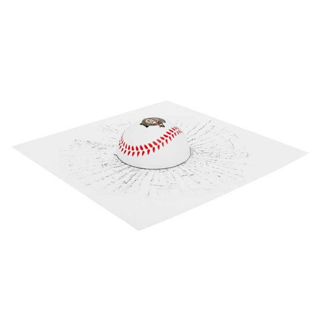 HUF × THRASHER ハフ スラッシャー ステッカー [ AC0073 ] THRASHER GRAND SLAM BALL [220625]