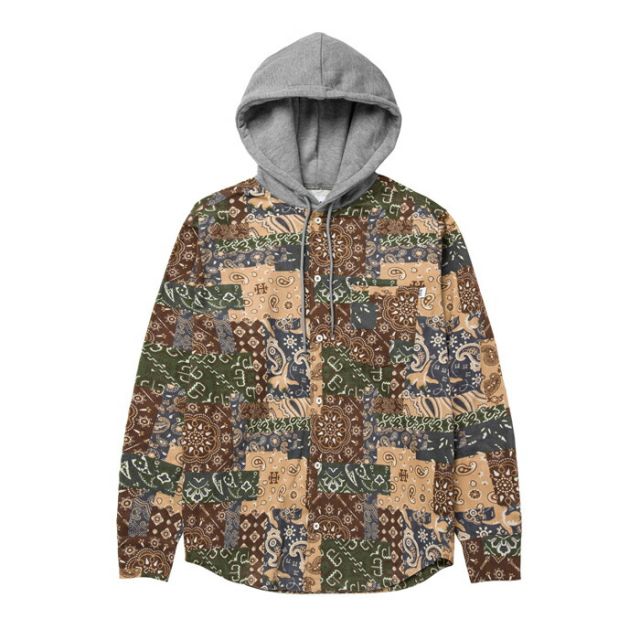 HUF WJK0028 PATCHWORK CORD HOODED JACKET
