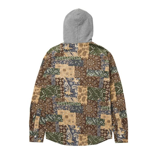 HUF WJK0028 PATCHWORK CORD HOODED JACKET