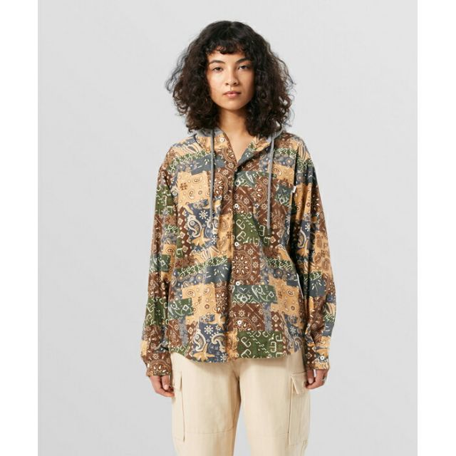 HUF WJK0028 PATCHWORK CORD HOODED JACKET