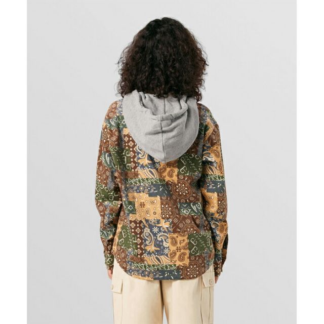 HUF WJK0028 PATCHWORK CORD HOODED JACKET