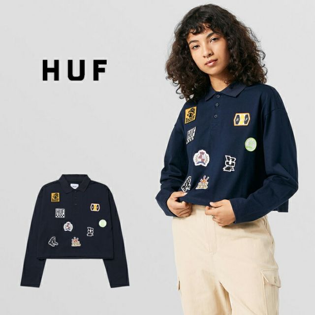HUF WKN0057 PATCHES L/S CROP POLO