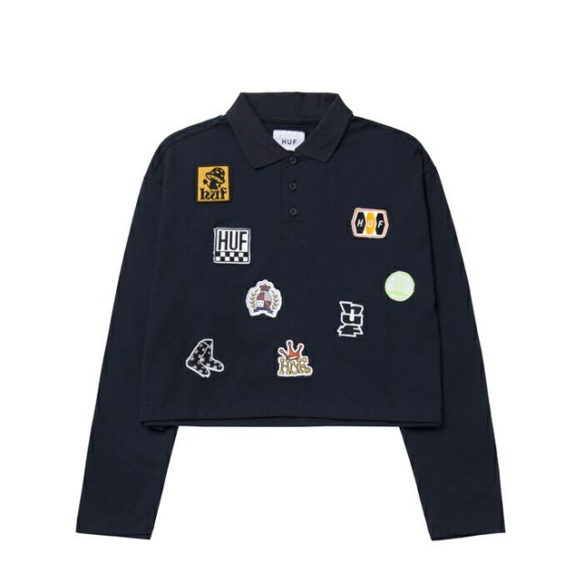 HUF WKN0057 PATCHES L/S CROP POLO