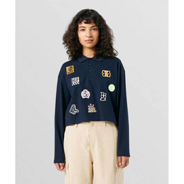 HUF WKN0057 PATCHES L/S CROP POLO