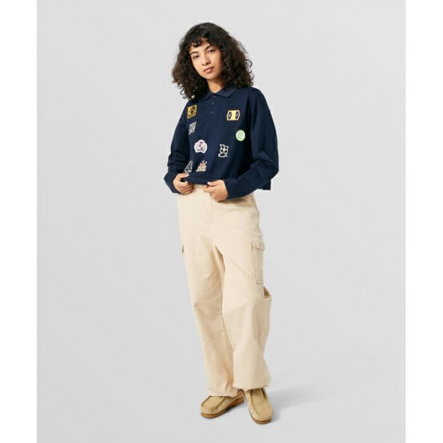 HUF WKN0057 PATCHES L/S CROP POLO