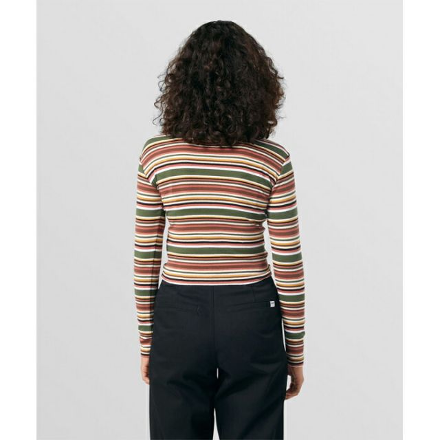 HUF ハフ レディース 長袖Tシャツ [ WKN0060 ] CROWN STRIPE JERSEY L/S TOP ストライプ カットソー ロンT [220830]