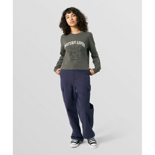 HUF WTS0071 NATURE LOVER CROP L/S TEE