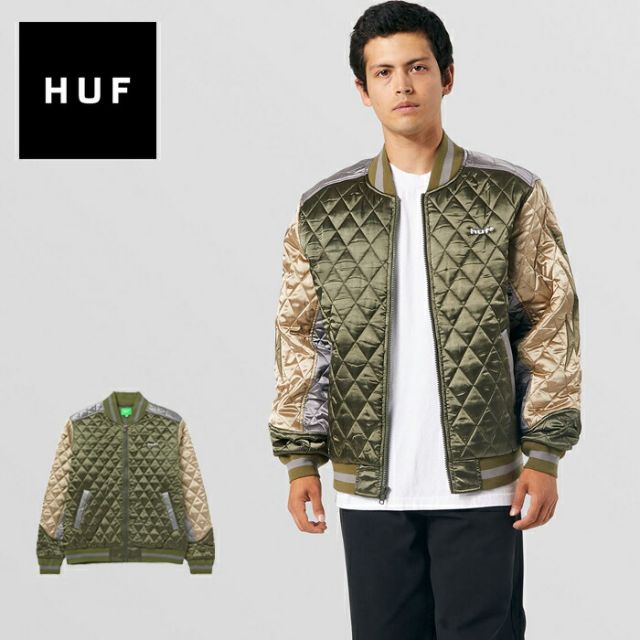 HUF ハフ アウター [ JK00371 ] LIGHTNING BOMBER JACKET ボンバージャケット ダイヤモンドキルト メンズ [220930]