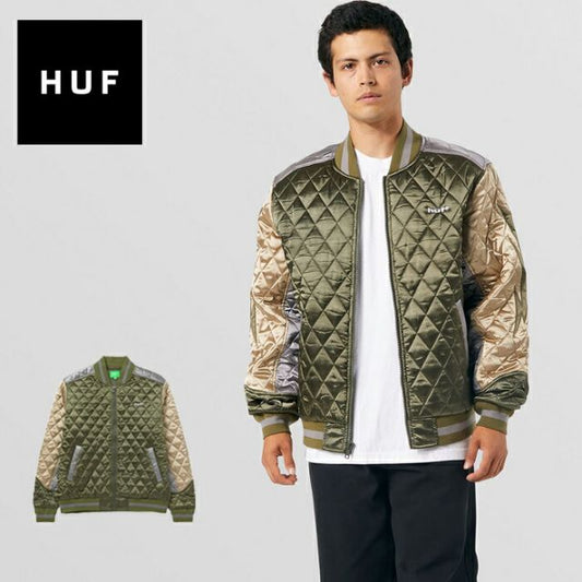 HUF ハフ アウター [ JK00371 ] LIGHTNING BOMBER JACKET ボンバージャケット ダイヤモンドキルト メンズ [220930]