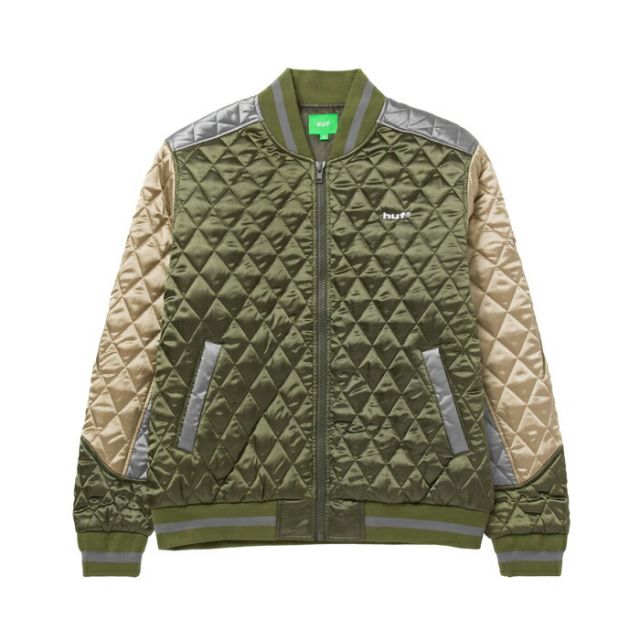 HUF ハフ アウター [ JK00371 ] LIGHTNING BOMBER JACKET ボンバージャケット ダイヤモンドキルト メンズ [220930]