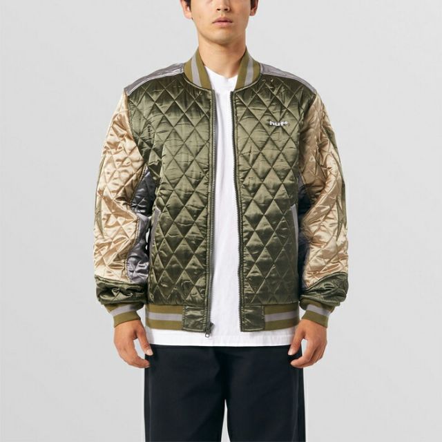 HUF ハフ アウター [ JK00371 ] LIGHTNING BOMBER JACKET ボンバージャケット ダイヤモンドキルト メンズ [220930]
