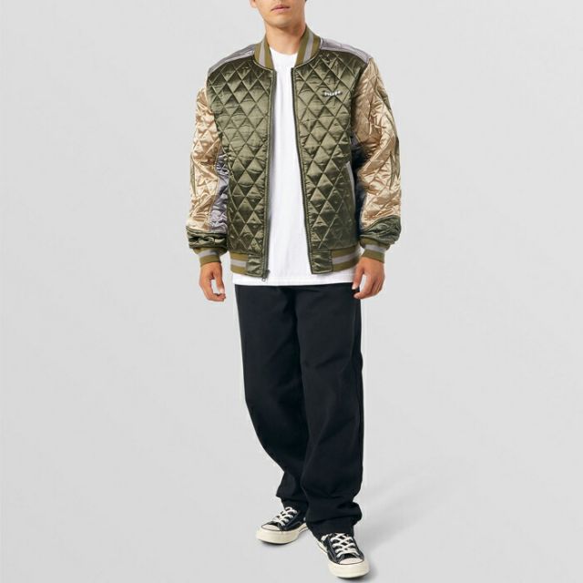HUF ハフ アウター [ JK00371 ] LIGHTNING BOMBER JACKET ボンバージャケット ダイヤモンドキルト メンズ [220930]