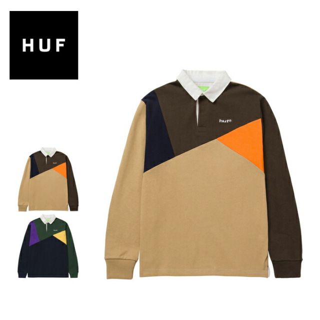 HUF ハフ ラガーシャツ [ KN00394 ] MIXED UP L/S KNIT POLO 長袖ポロ メンズ [220930]