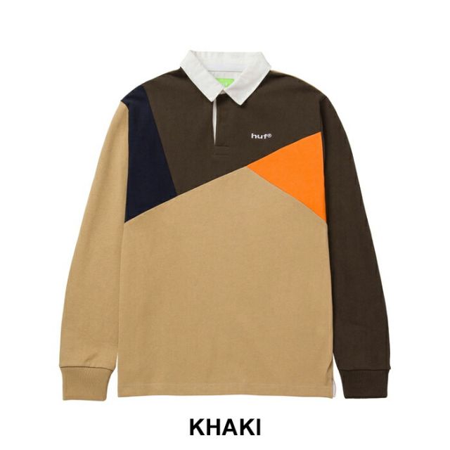 HUF ハフ ラガーシャツ [ KN00394 ] MIXED UP L/S KNIT POLO 長袖ポロ メンズ [220930]