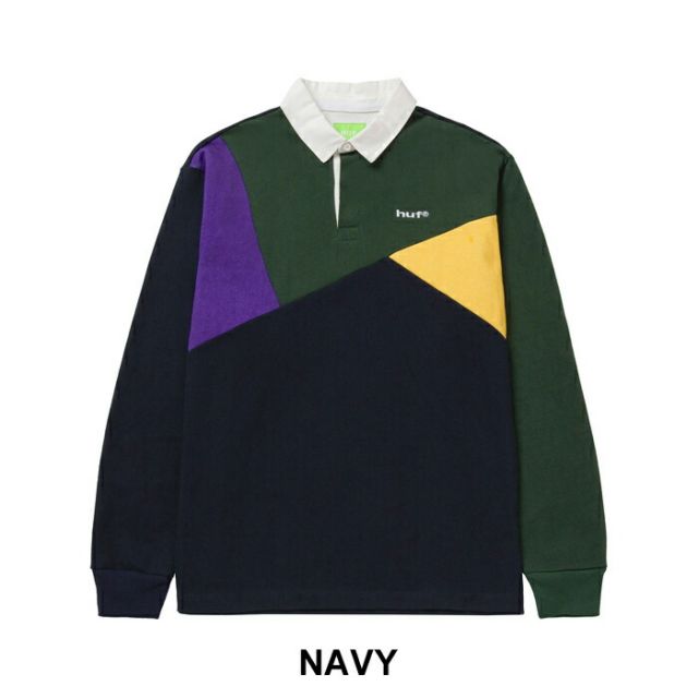 HUF ハフ ラガーシャツ [ KN00394 ] MIXED UP L/S KNIT POLO 長袖ポロ メンズ [220930]