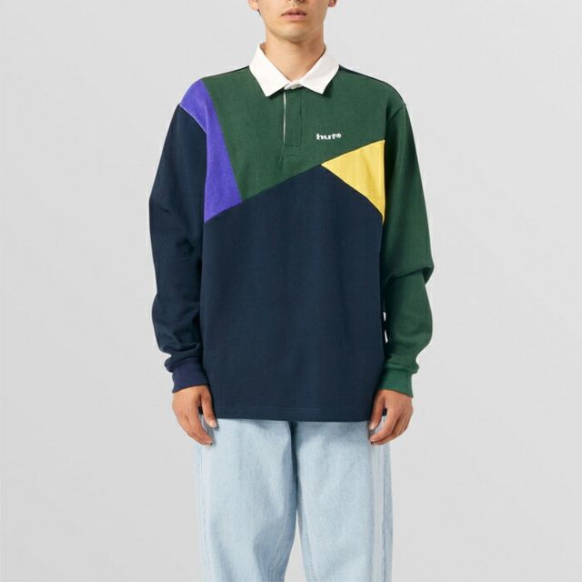 HUF ハフ ラガーシャツ [ KN00394 ] MIXED UP L/S KNIT POLO 長袖ポロ メンズ [220930]