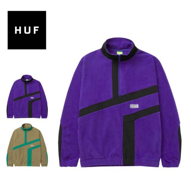 【最大P19倍!!15日は５と０のつく日!!】HUF ハフ フリースジャケット [ FL00183 ] RANGE QUARTER ZIP POLAR FLEECE 1/4ジッププルオーバー ユニセックス [221018]