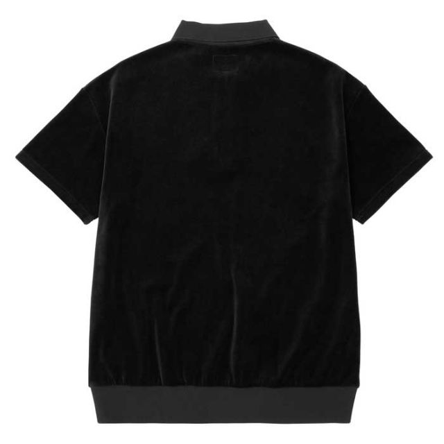 HUF ハフ ポロシャツ (KN80079) SEISMOGRAM VELOUR POLO ベロア メンズ 半袖 [230413]