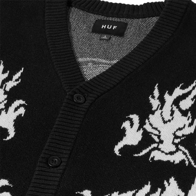 HUF KN00466 TWIN DRAGON CARDIGAN