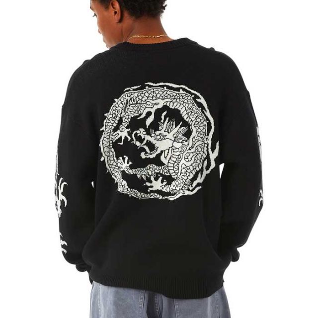 HUF KN00466 TWIN DRAGON CARDIGAN