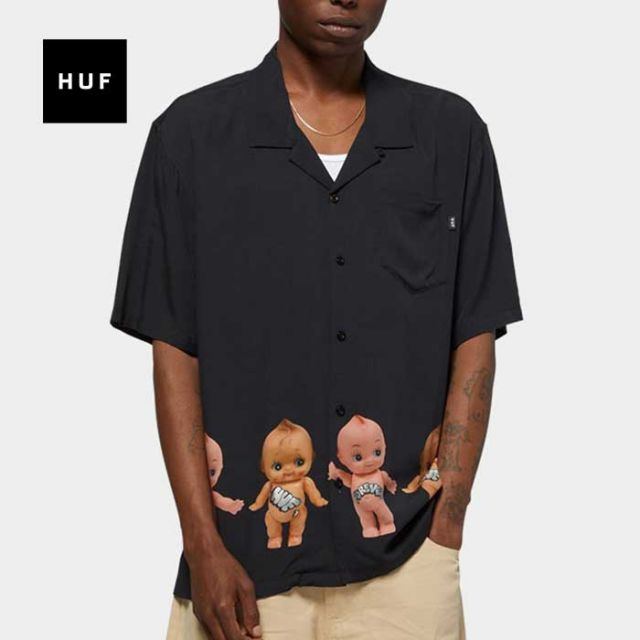 ハフ オープンカラーシャツ 半袖 huf BU00207 TAGGED S/S RESORT SHIRT (240530)