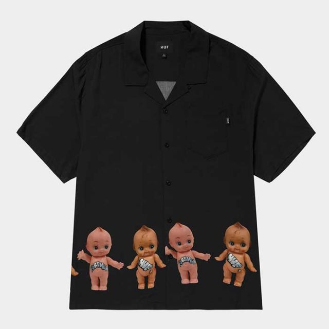 ハフ オープンカラーシャツ 半袖 huf BU00207 TAGGED S/S RESORT SHIRT (240530)
