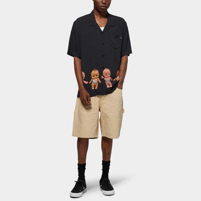 ハフ オープンカラーシャツ 半袖 huf BU00207 TAGGED S/S RESORT SHIRT (240530)