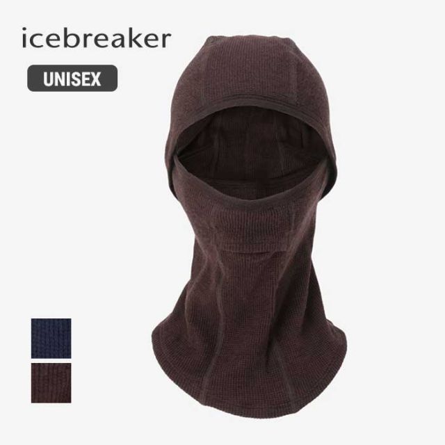 アイスブレーカー バラクラバ メンズ レディース ユニセックス メリノ ワッフル バラクラバ icebreaker IB0A575E U WAFFLE BALACLAVA ミッドナイトネイビー ビタースウィート ネックゲイター スキー スノーボード (240926)