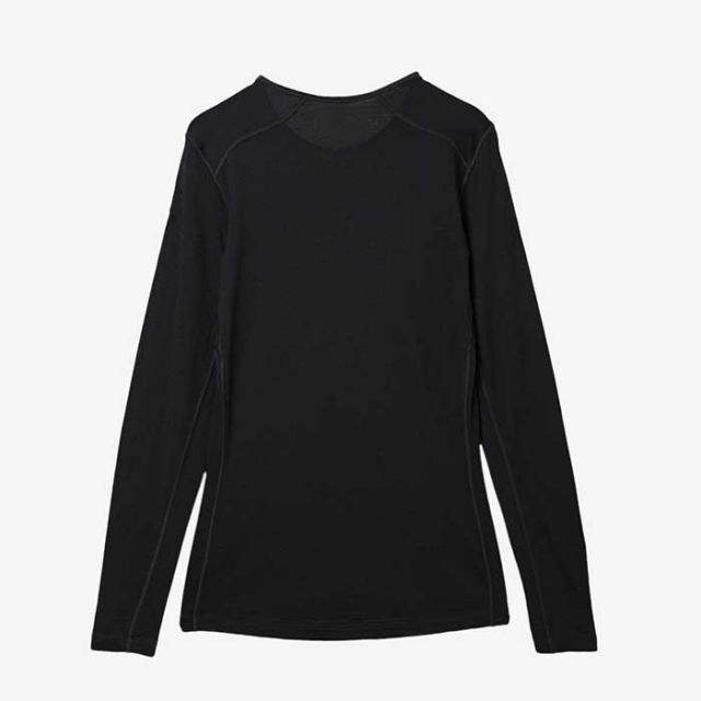 アイスブレーカー 長袖Tシャツ ロンt レディース 200 オアシス ロングスリーブ クルー icebreaker IXW20220 W 200 OASIS LS CRE ベースレイヤー 中厚手 クルーネック メリノウール S M L ブラック (240926)