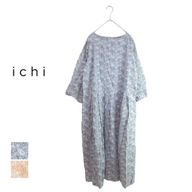 ICHI 花柄ﾚｸｾﾙﾌﾟﾘﾝﾄ 切替ﾀｯｸOP