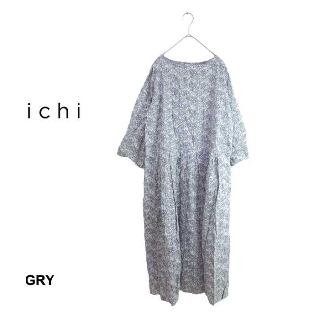ICHI 花柄ﾚｸｾﾙﾌﾟﾘﾝﾄ 切替ﾀｯｸOP