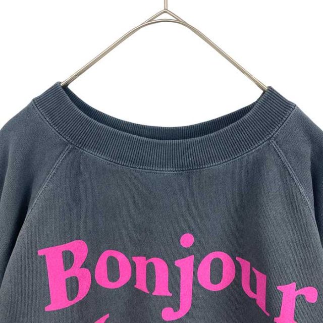 イチ ichi レディース プルオーバー 220647 BONJOUR MADAME 裏毛 P/O トレーナー グリーン ネイビー アイボリー トップス 秋冬 コットン フリーサイズ
