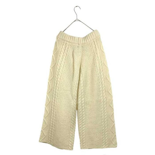 イチ レディース ニット パンツ ichi 230455 ケーブル PT ワイド ボトムス ナチュラル [230910]