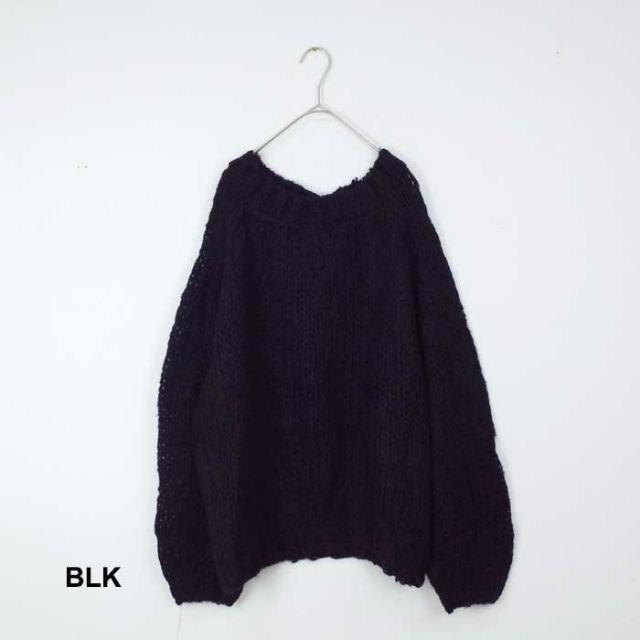 イチ レディース プルオーバー ニット ichi (230559) COLER LOOSE KNITING P/O ルーズ セーター ナチュラル [230930]