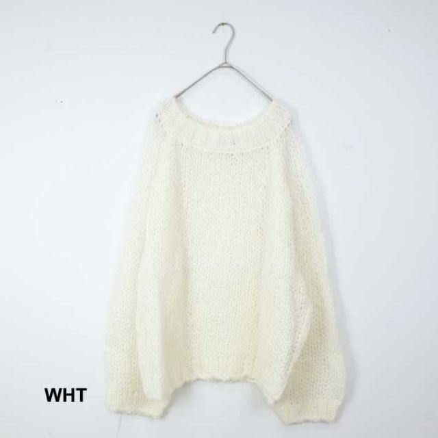 イチ レディース プルオーバー ニット ichi (230559) COLER LOOSE KNITING P/O ルーズ セーター ナチュラル [230930]
