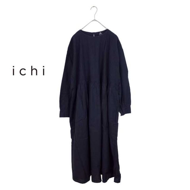 ichi イチ レディース ワンピース (230431) コットンカディ ピンタックOP ナチュラル [231013]